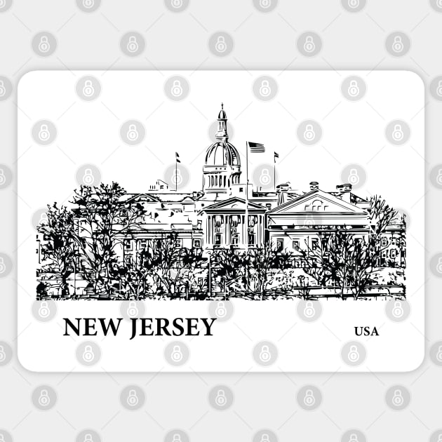 New Jersey State USA Sticker by Lakeric